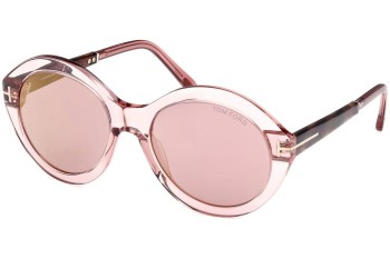 Napszemüvegek Tom Ford Seraphina FT1088 72Z Kerek Rózsaszín