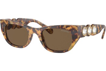 Napszemüvegek Swarovski SK6022F 104073 Cat Eye Havana