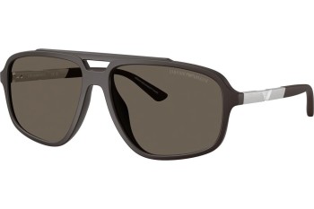 Napszemüvegek Emporio Armani EA4236U 6186/3 Szogletes Barna