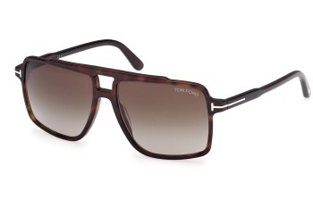 Napszemüvegek Tom Ford Kemp FT1177 52B Szogletes Havana