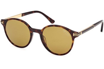 Napszemüvegek Tom Ford Araki FT1184 52H Polarized Kerek Havana