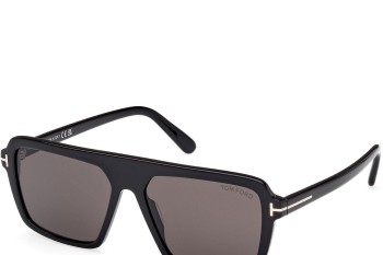 Napszemüvegek Tom Ford Vincent FT1176 01A Szogletes Fekete