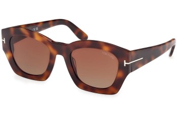 Napszemüvegek Tom Ford Guilliana FT1083 53F Szogletes Havana