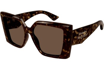 Napszemüvegek Alexander McQueen AM0467S 002 Szogletes Havana