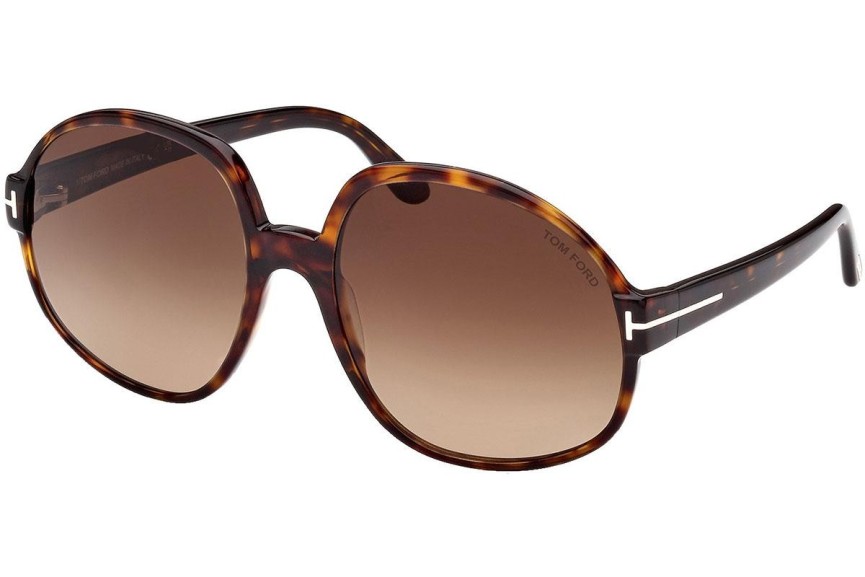 Napszemüvegek Tom Ford FT0991 52F Kerek Havana