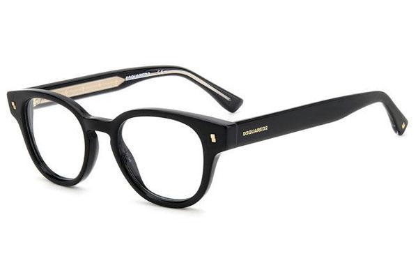 szemüvegeinket Dsquared2 D20057 807 Kerek Fekete