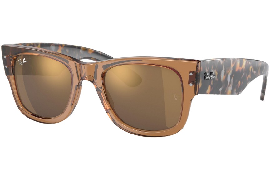 Napszemüvegek Ray-Ban Mega Wayfarer RB0840S 663693 Szogletes Barna