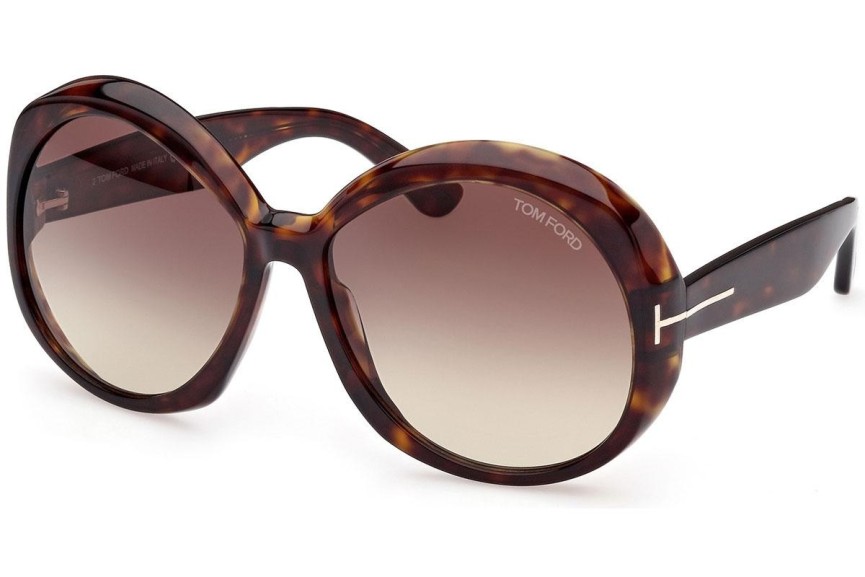 Napszemüvegek Tom Ford FT1010 52B Kerek Havana