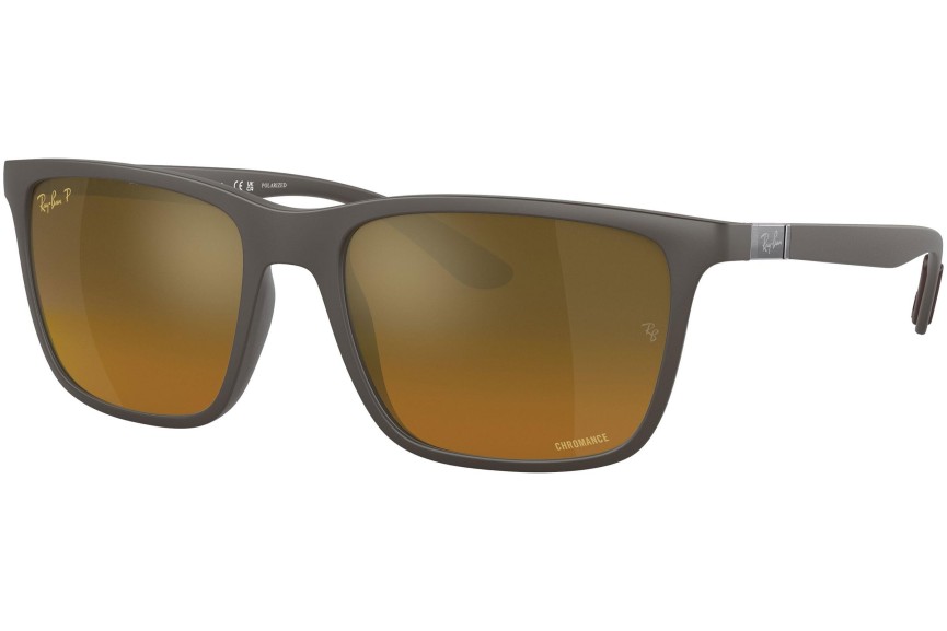 Napszemüvegek Ray-Ban Chromance Collection RB4385 6124A3 Polarized Szogletes Barna