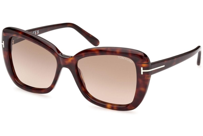 Napszemüvegek Tom Ford FT1008 52F Cat Eye Havana