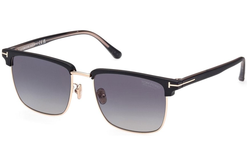 Napszemüvegek Tom Ford FT0997-H 02D Polarized Browline Fekete