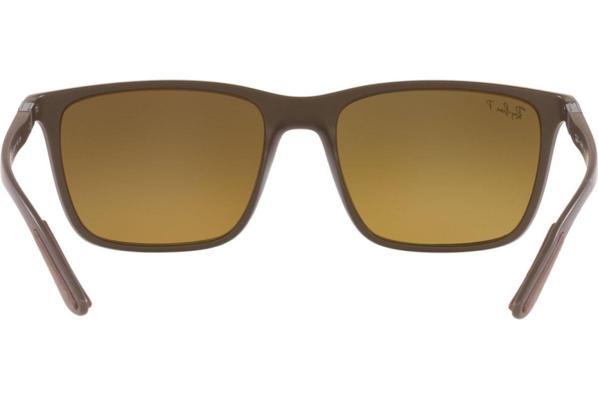 Napszemüvegek Ray-Ban Chromance Collection RB4385 6124A3 Polarized Szogletes Barna