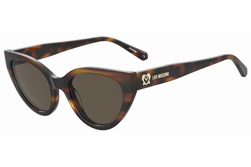 Napszemüvegek Love Moschino MOL064/S 05L/70 Cat Eye Havana