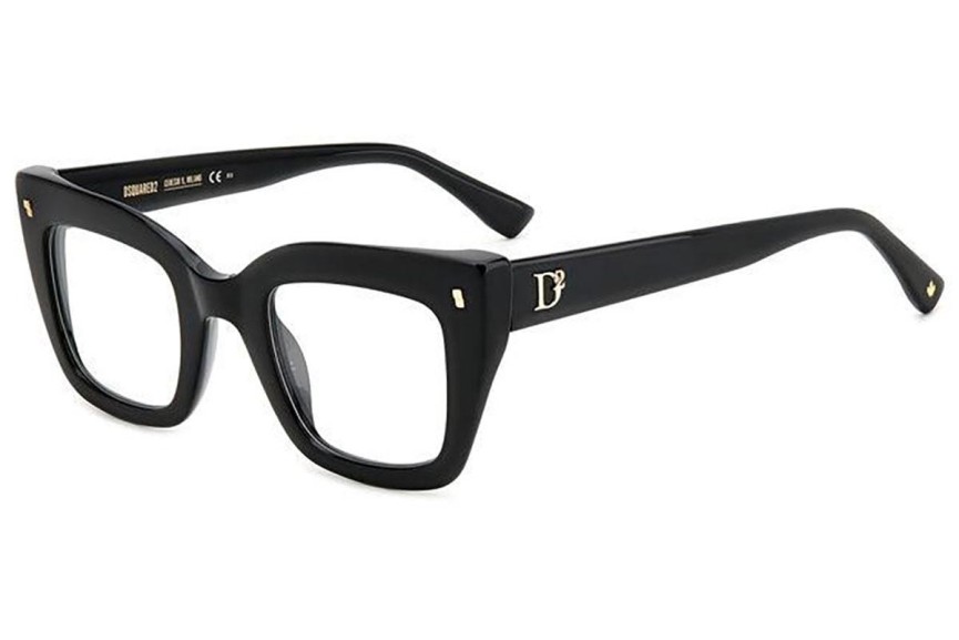 szemüvegeinket Dsquared2 D20099 807 Szogletes Fekete