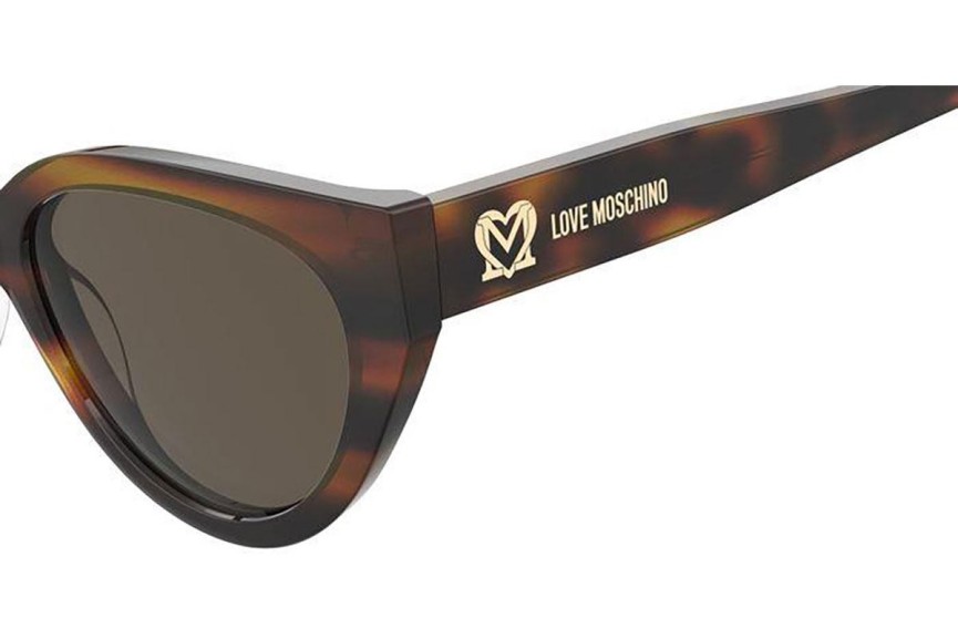 Napszemüvegek Love Moschino MOL064/S 05L/70 Cat Eye Havana