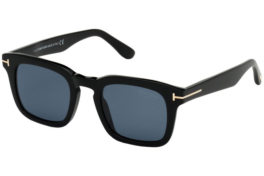 Napszemüvegek Tom Ford Dax FT0751 01V Polarized Szogletes Fekete