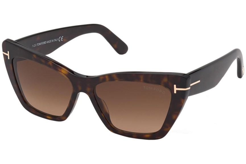 Napszemüvegek Tom Ford Wyatt FT0871 52F Cat Eye Havana