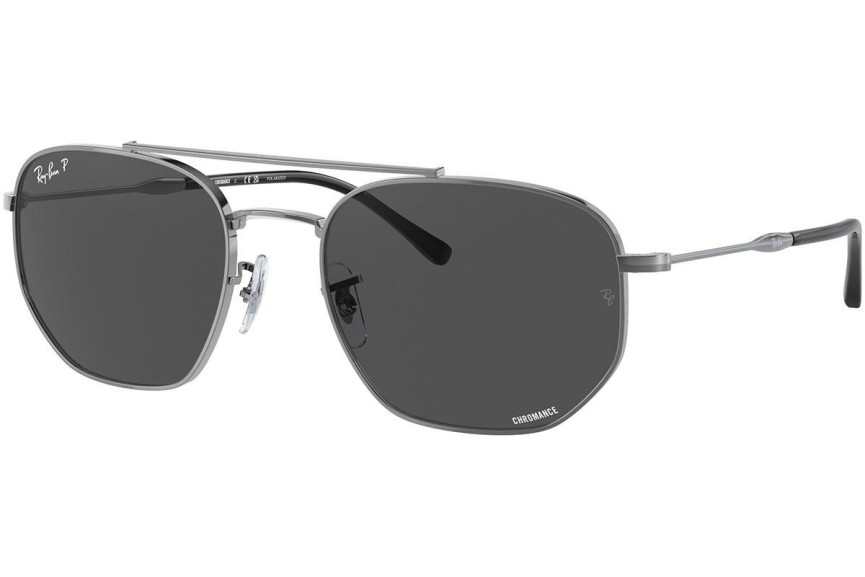 Napszemüvegek Ray-Ban RB3707 004/K8 Polarized Pilota Ezüst