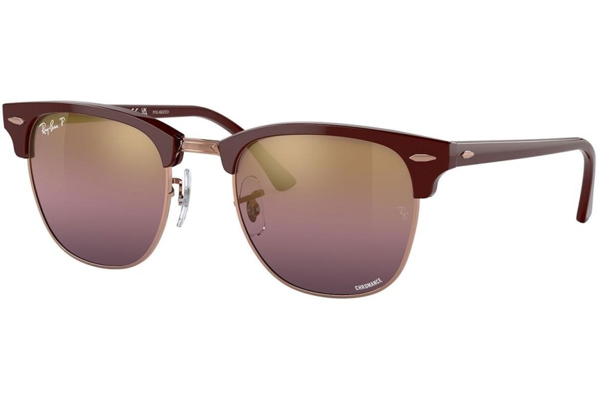 Napszemüvegek Ray-Ban Clubmaster Chromance Collection RB3016 1365G9 Polarized Browline Vörös