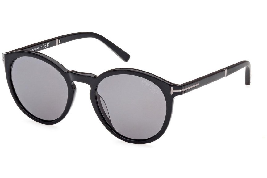 Napszemüvegek Tom Ford FT1021-N 01D Polarized Kerek Fekete