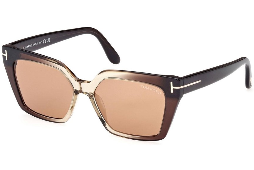 Napszemüvegek Tom Ford FT1030 47J Cat Eye Barna