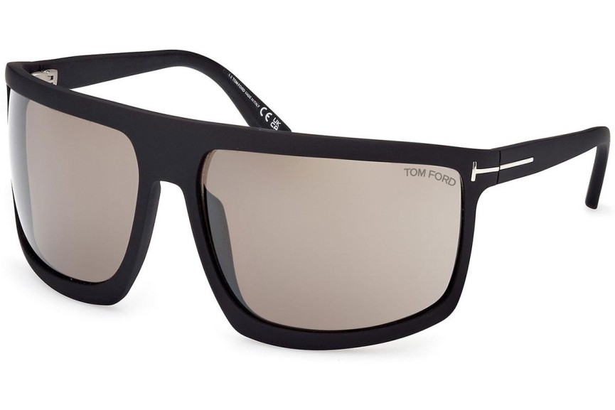 Napszemüvegek Tom Ford Clint 2 FT1066 02L Flat Top Fekete