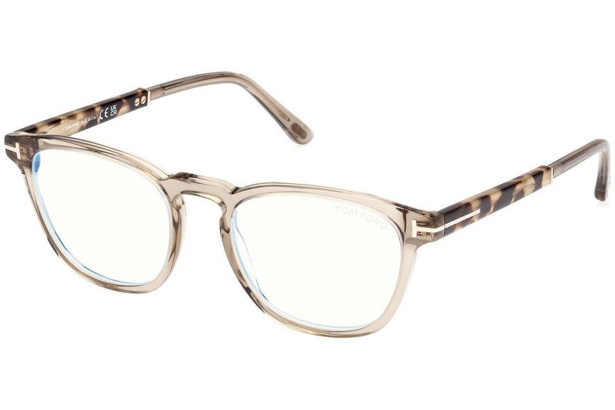 szemüvegeinket Tom Ford FT5890-B 057 Kerek Bézs