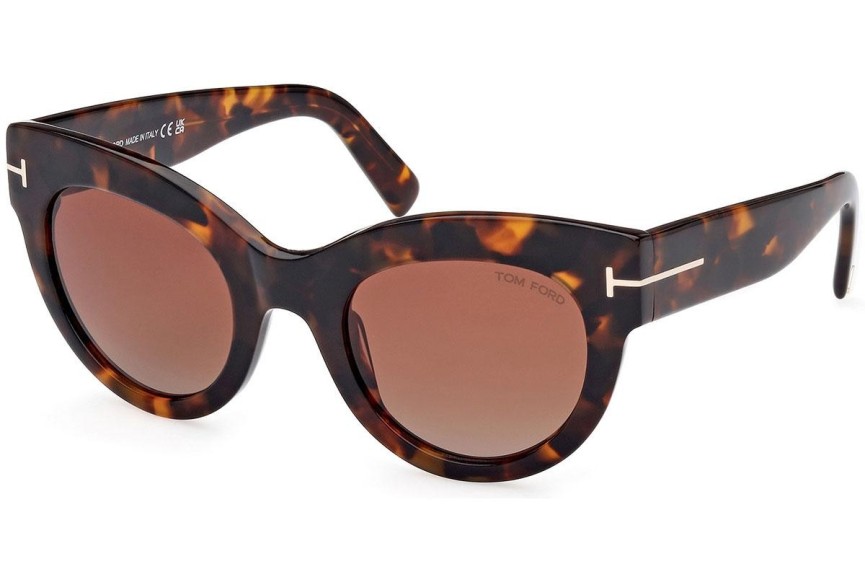 Napszemüvegek Tom Ford Lucilla FT1063 52T Cat Eye Havana