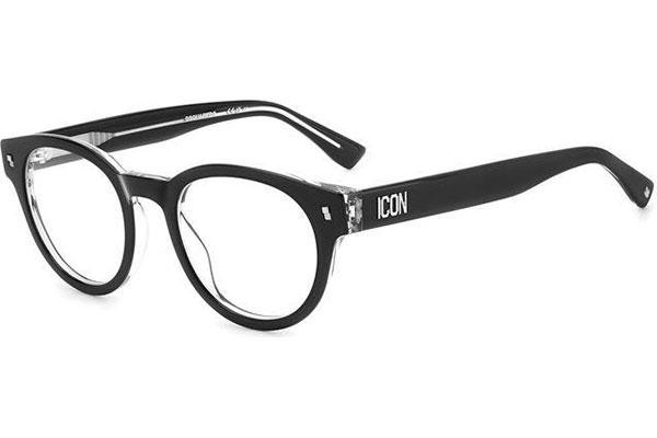 szemüvegeinket Dsquared2 ICON0014 7C5 Kerek Fekete