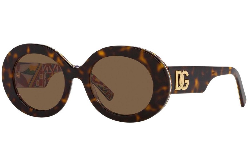 Napszemüvegek Dolce & Gabbana DG4448 321773 Ovális Havana