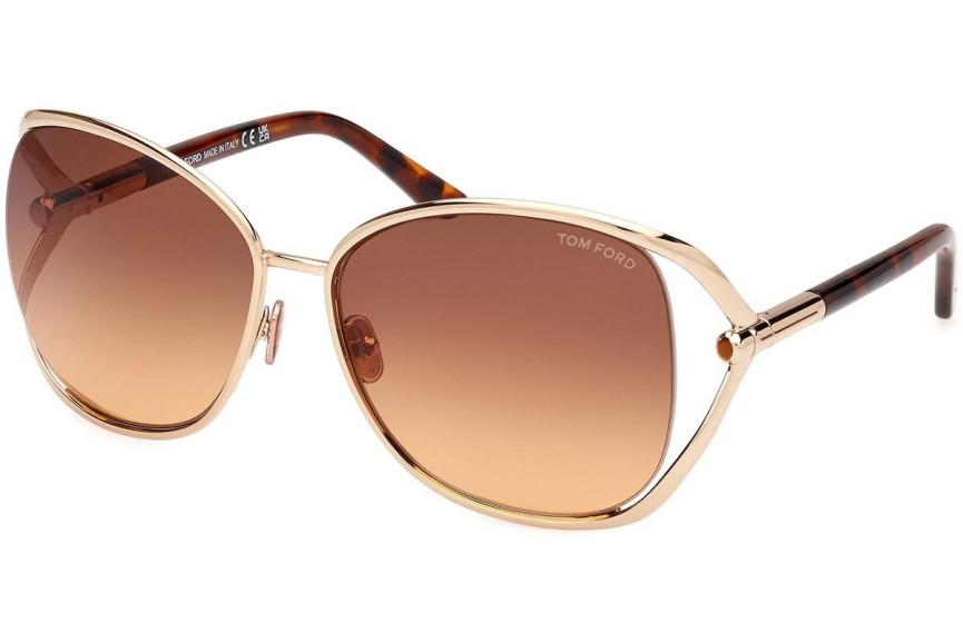 Napszemüvegek Tom Ford Marta FT1091 28F Kerek Arany