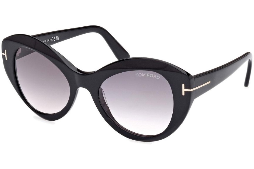 Napszemüvegek Tom Ford Guinevere FT1084 01B Cat Eye Fekete