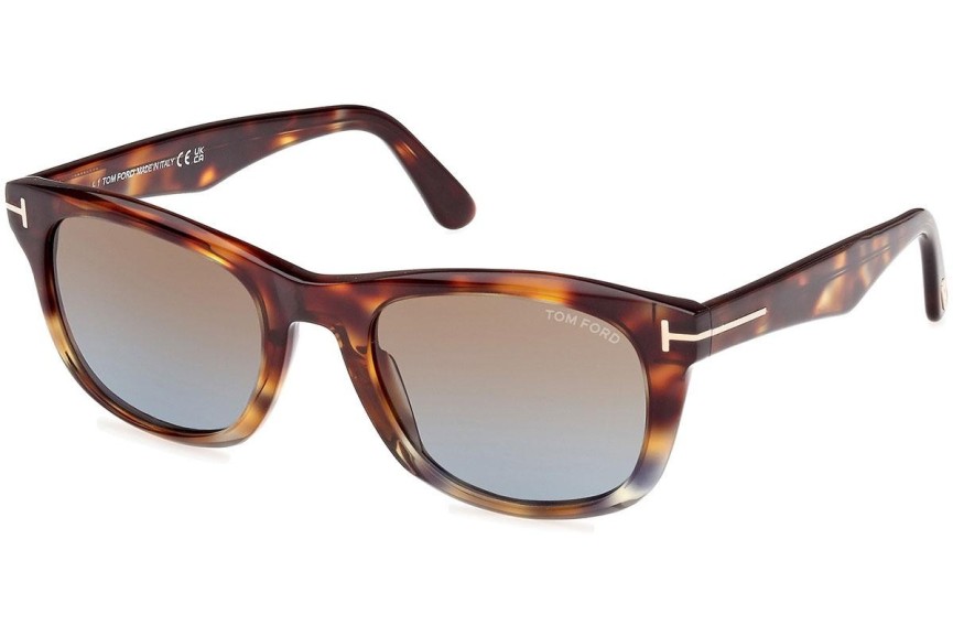 Napszemüvegek Tom Ford Kendel FT1076 56B Szogletes Havana