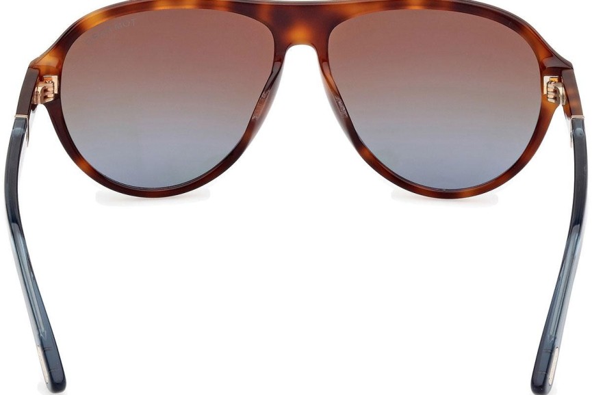 Napszemüvegek Tom Ford Quincy FT1080 53F Pilota Havana