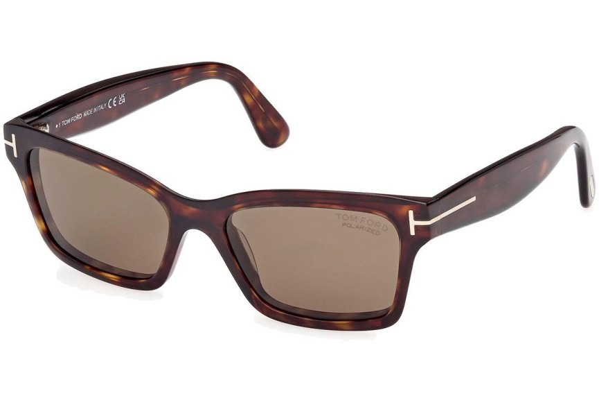 Napszemüvegek Tom Ford Mikel FT1085 52H Polarized Szogletes Havana