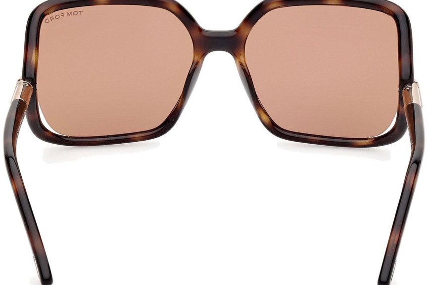 Napszemüvegek Tom Ford Solange-02 FT1089 52E Szogletes Havana