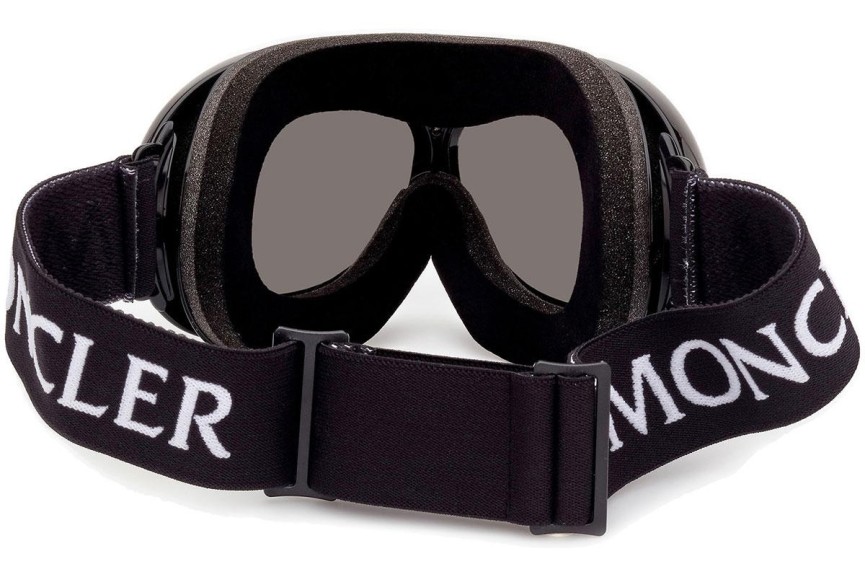 Síszemüvegek Moncler ML0130 01A Kerek Fekete