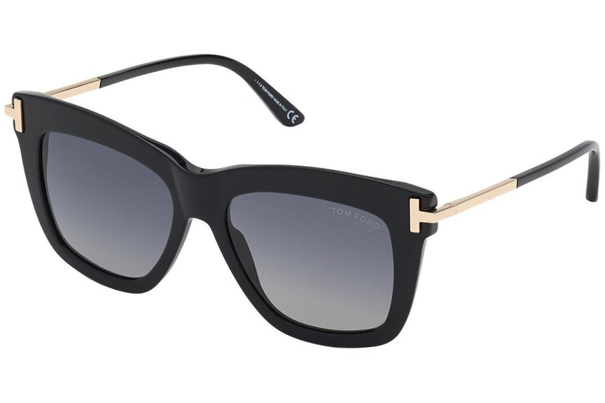 Napszemüvegek Tom Ford FT0822 01D Polarized Szogletes Fekete