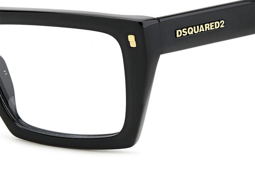 szemüvegeinket Dsquared2 D20130 807 Flat Top Fekete