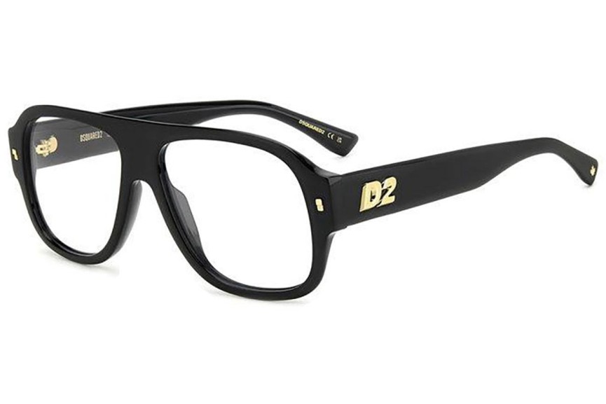 szemüvegeinket Dsquared2 D20125 807 Flat Top Fekete