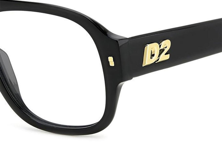 szemüvegeinket Dsquared2 D20125 807 Flat Top Fekete