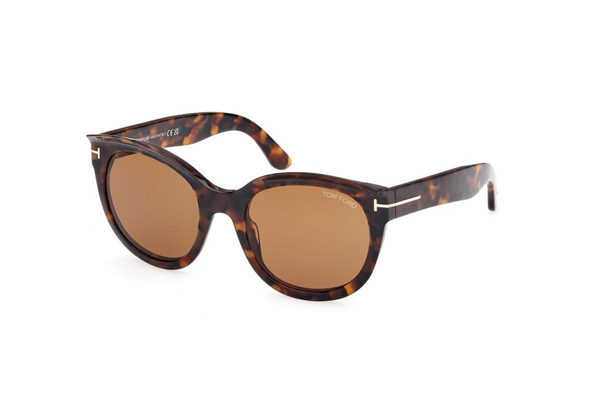 Napszemüvegek Tom Ford FT1114 52E Kerek Havana