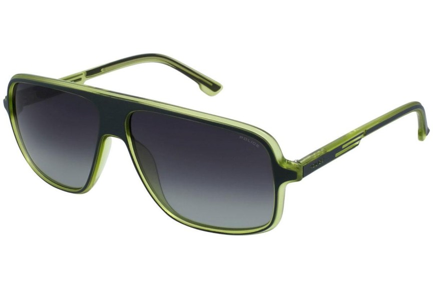 Napszemüvegek Police Offset 1 SPL961 U47P Polarized Pilota Zöld