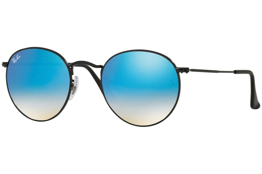 Napszemüvegek Ray-Ban Round Metal Flash Lenses Gradient RB3447 002/4O Kerek Fekete