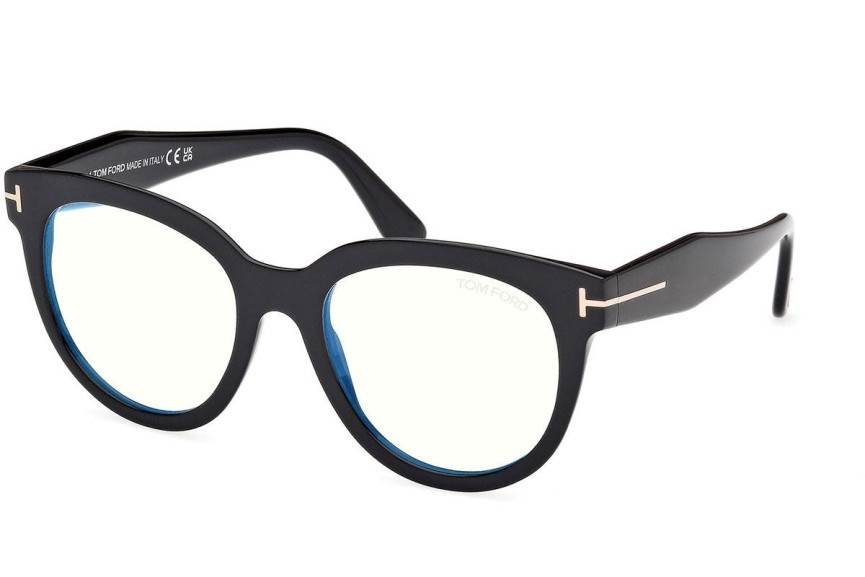 szemüvegeinket Tom Ford FT5987-B 001 Cat Eye Fekete