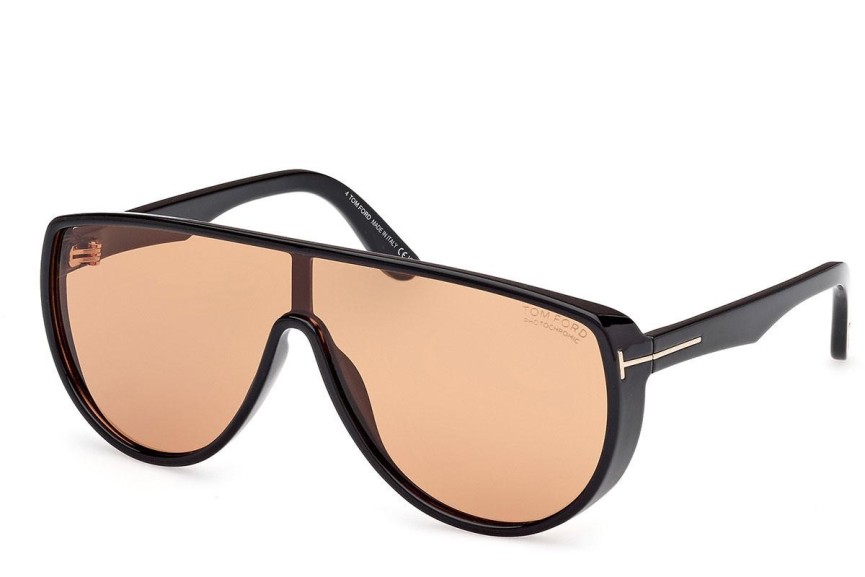 Napszemüvegek Tom Ford Achilles FT1182 01E Single Lens | Shield Fekete