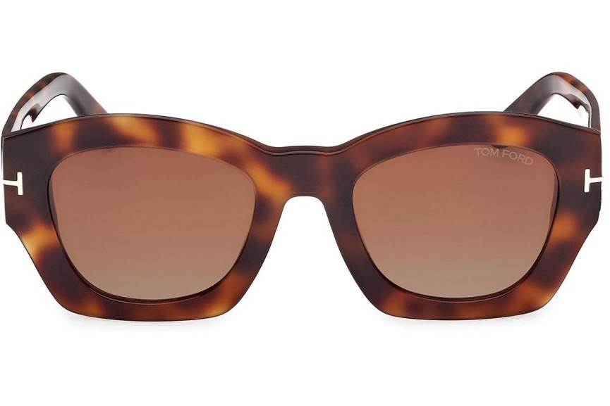 Napszemüvegek Tom Ford Guilliana FT1083 53F Szogletes Havana