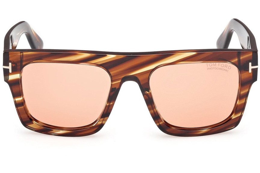 Napszemüvegek Tom Ford Fausto FT0711 53E Flat Top Havana