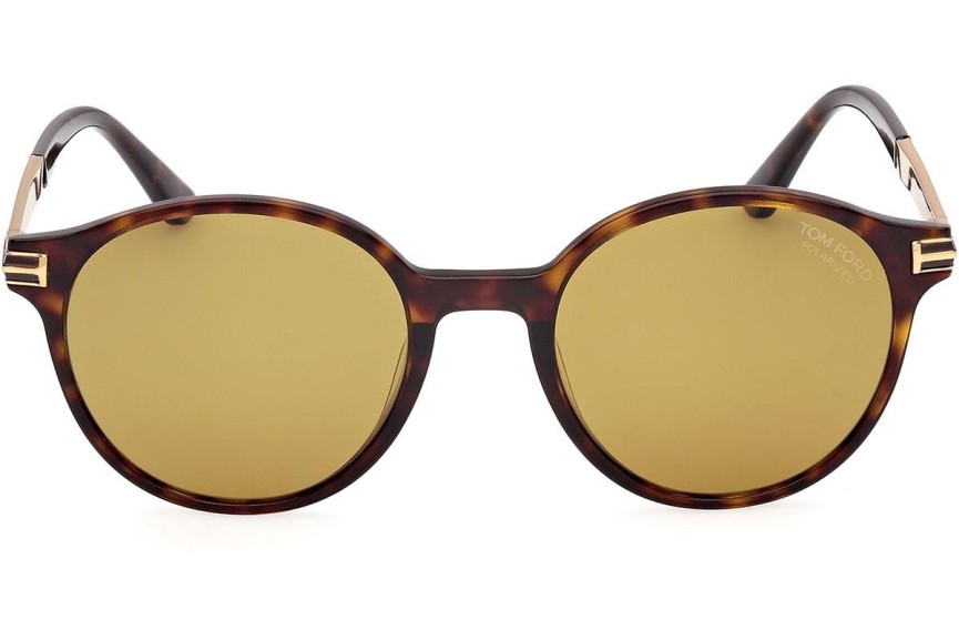 Napszemüvegek Tom Ford Araki FT1184 52H Polarized Kerek Havana