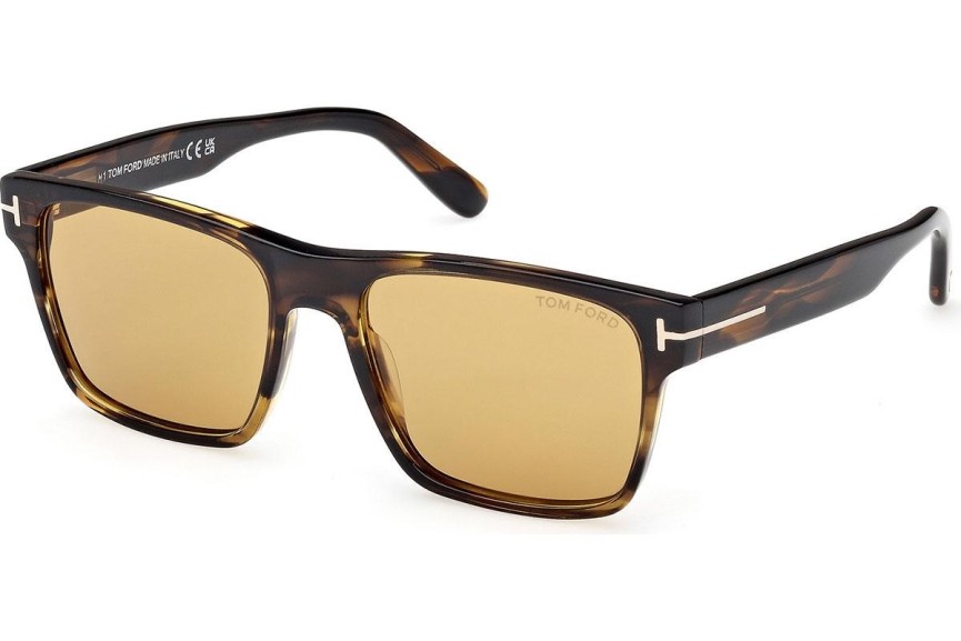 Napszemüvegek Tom Ford Calder FT1205 56E Szogletes Havana